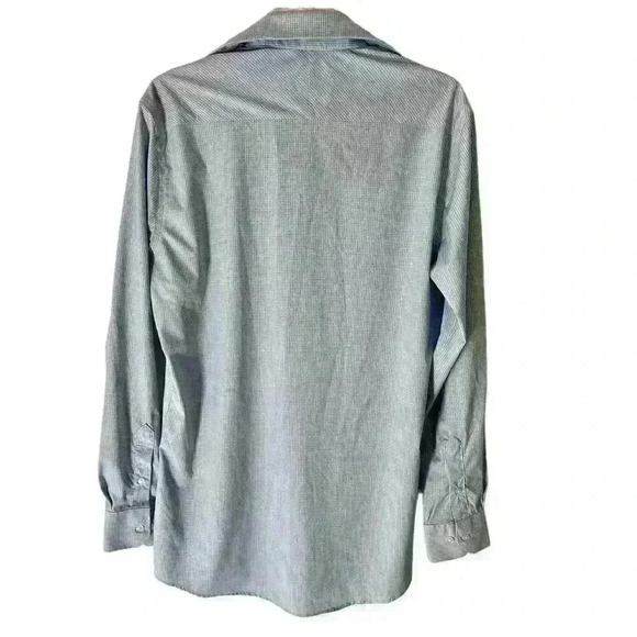 Perry Ellis Men's Blue Geo print Long Sleeve Button down Shirt Size Medium - Picture 3 of 6